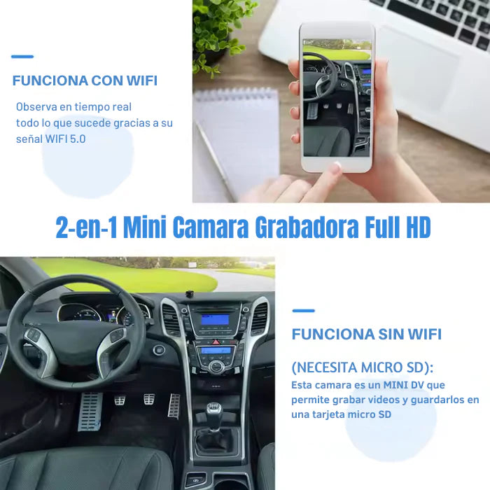Microcamara Espia WiFi 5G HD (batería interna)