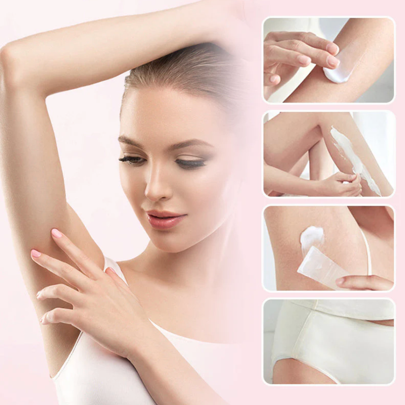 oferta 2x1 Crema depilatoria corporal sin dolor para hombres y mujeres- Agradable para la piel de todas las zonas🌿