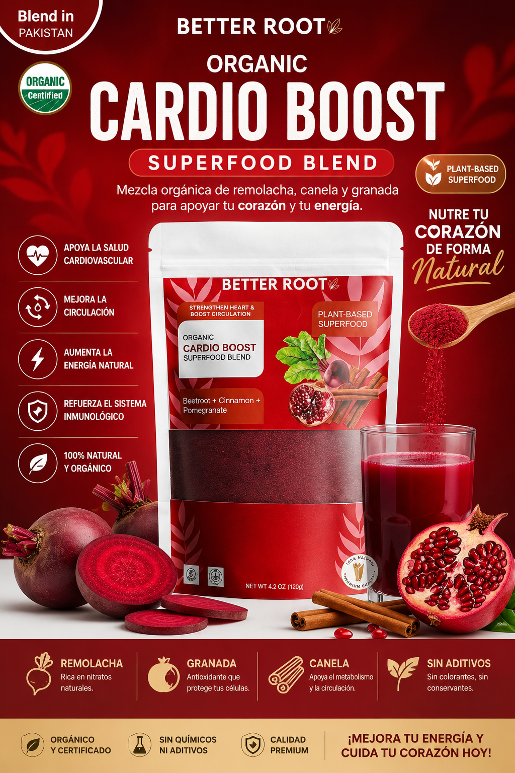 CARDIO BOOST - mezcla 100 % orgánica