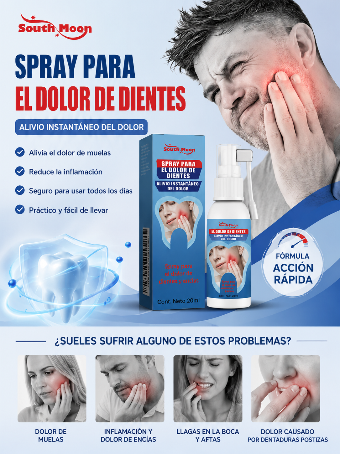 TOOTHACHE RELIEF SPRAY – ALIVIO BUCAL DE ACCIÓN DIRECTA