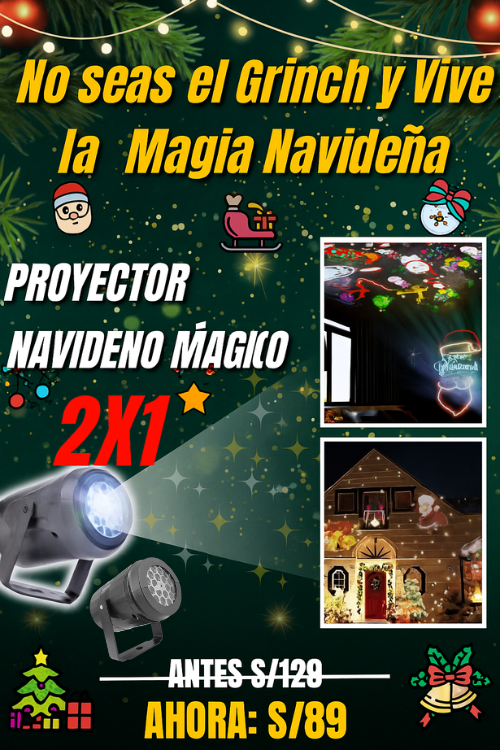 2X1 PROYECTOR NAVIDEÑO LED