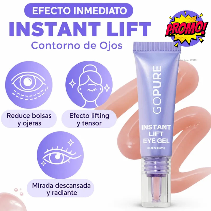 Gel contorno de ojos GOPURE - para reducir la hinchazón, las bolsas, las arrugas, las líneas de expresión y las ojeras