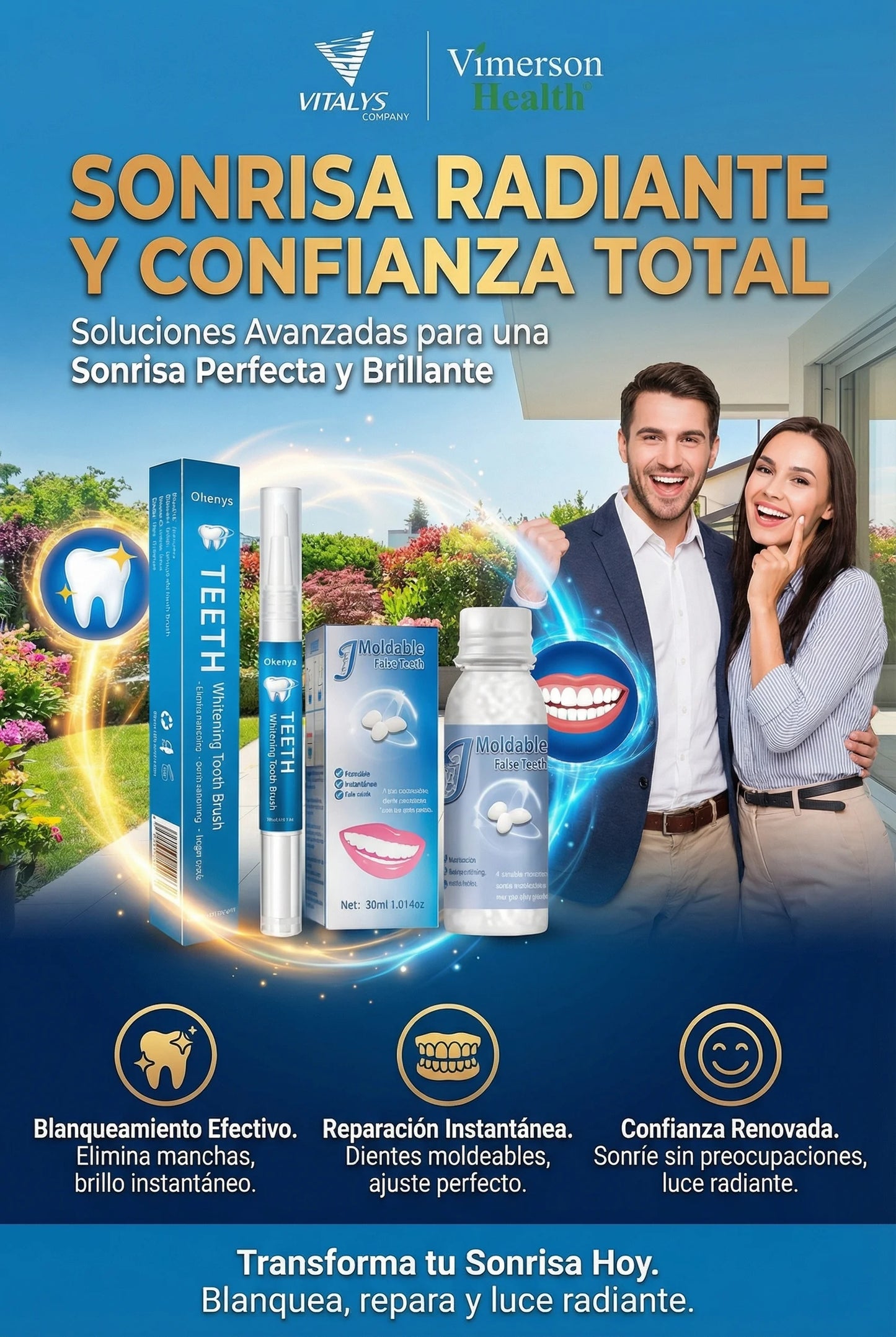 RESINA DENTAL + BLANQUEADOR DENTAL