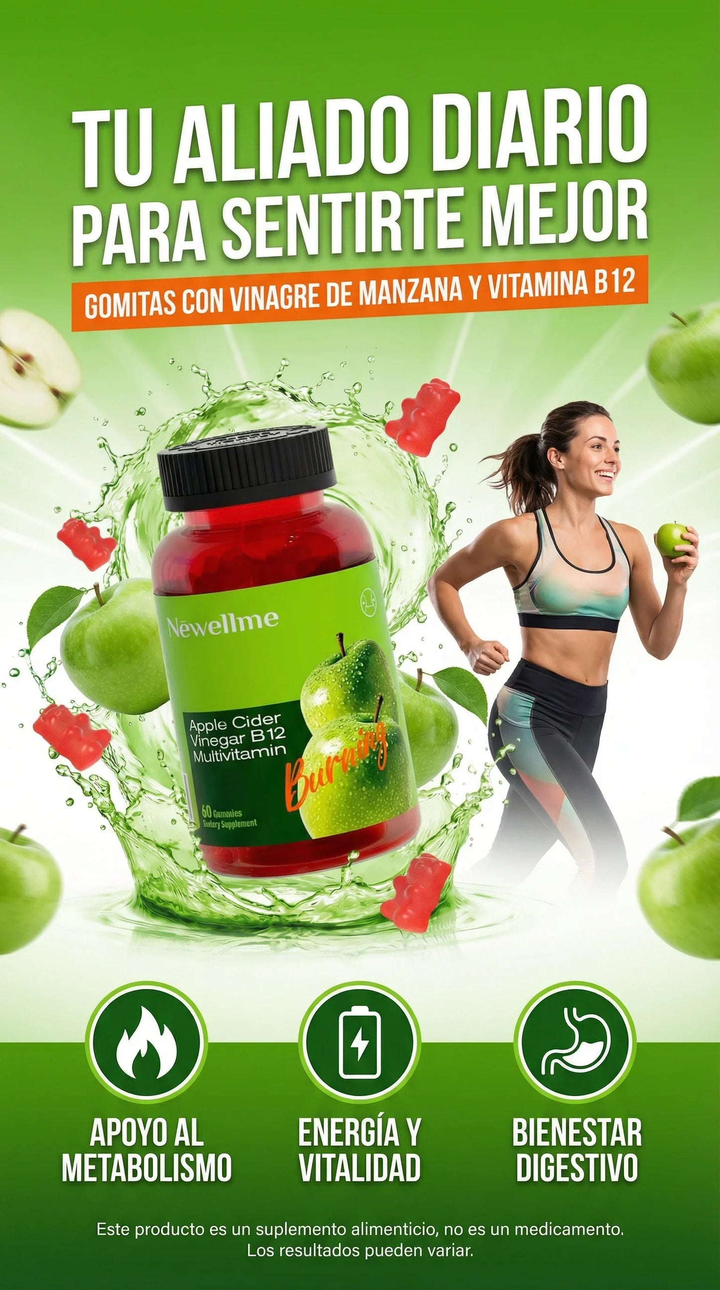 GOMITAS DE VINAGRE DE SIDRA DE MANZANA B12 - OFERTA 2X1