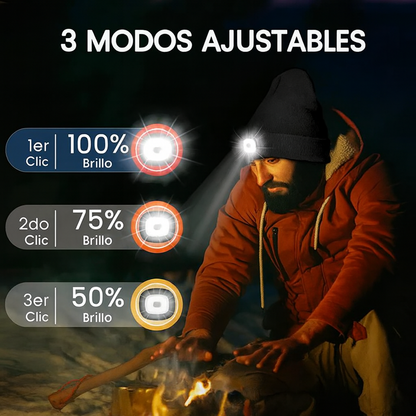 Gorro Reproductor de música con Linterna Integrada