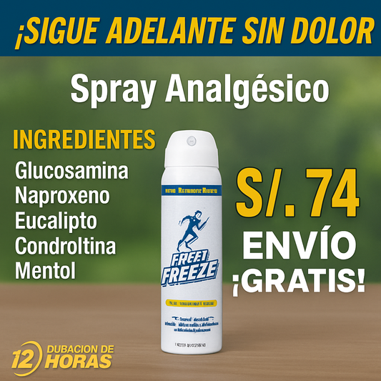TOTAL FREEZE – Alivio Rápido para Dolores Musculares, Artritis y Torceduras
