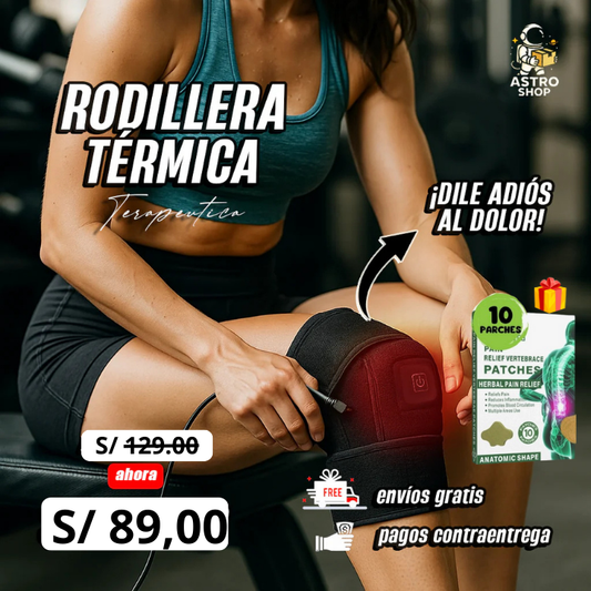 RODILLERA TÉRMICA TERAPÉUTICA + PARCHES TÉRMICOS PARA DOLOR - Oferta solo por hoy