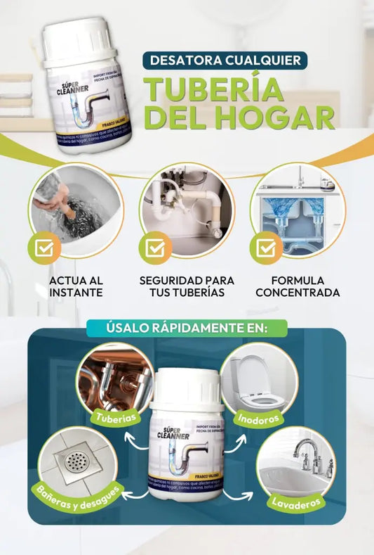 4x1 Polvo Desatorador De Tuberias 140gr