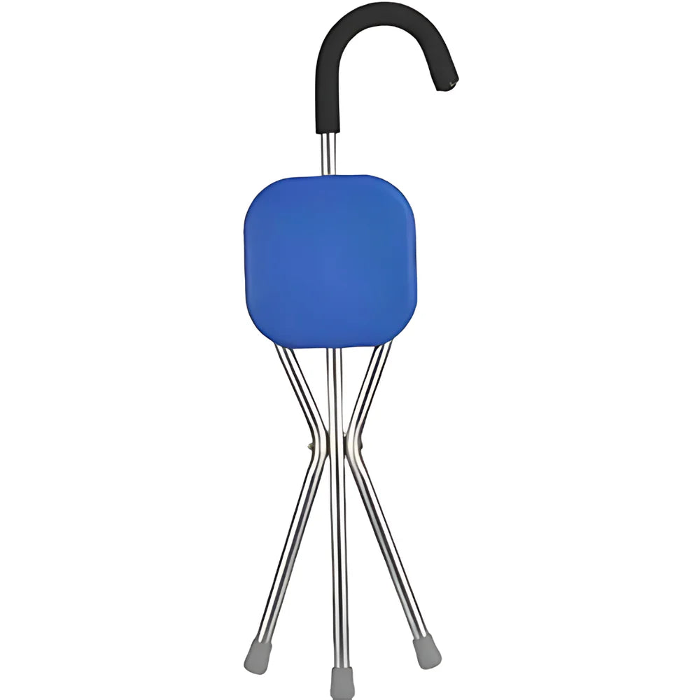 BASTÓN SILLA PLEGABLE 2 EN 1 – Soporte y descanso en un solo paso