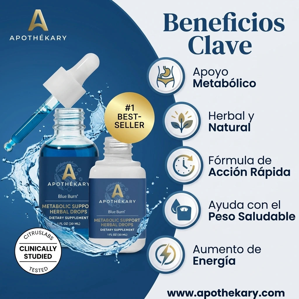 Gotas Herbales Blue Burn: Apoyo Metabólico y Control de Peso