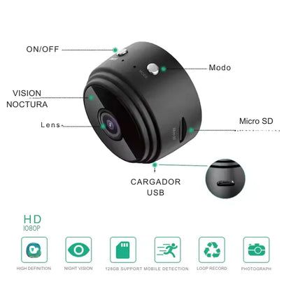 Microcamara Espia WiFi 5G HD (batería interna)