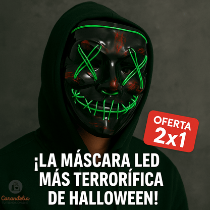 Máscara LED La Purga – Atrae todas las miradas en Halloween 👻🎃