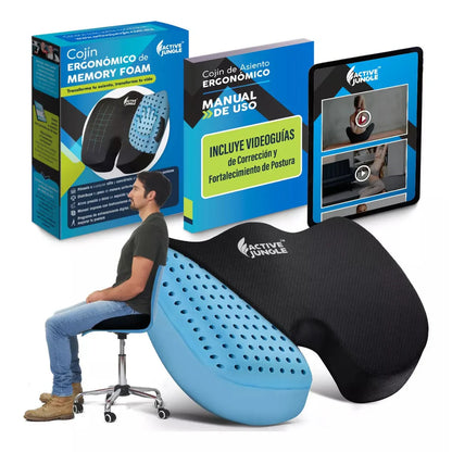 ErgoSeat - Cojín Ortopédico con Memoria para Máxima Comodidad