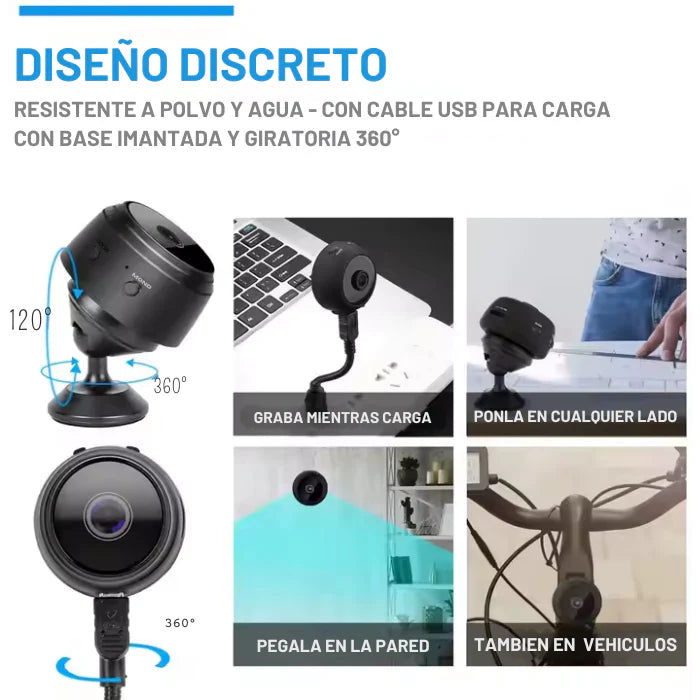 Microcamara Espia WiFi 5G HD (batería interna)