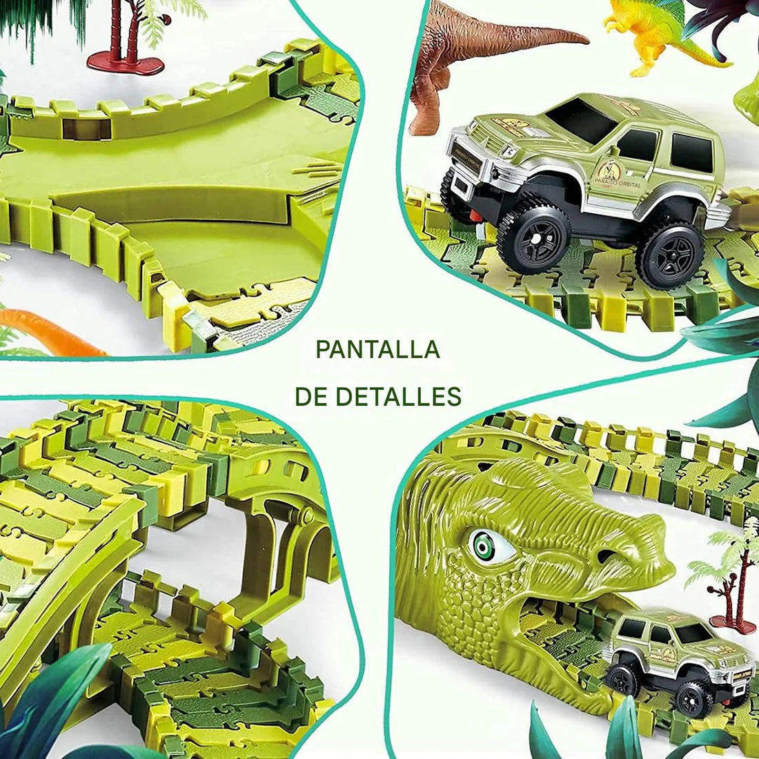 PISTA DINO TRACK FLEXIBLE QUE SE TRANSFORMA