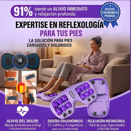 RelaxFoot Pro™ – Rodillo Masajeador de Pies Portátil + REGALO MASAJEADOR ELÉCTRICO