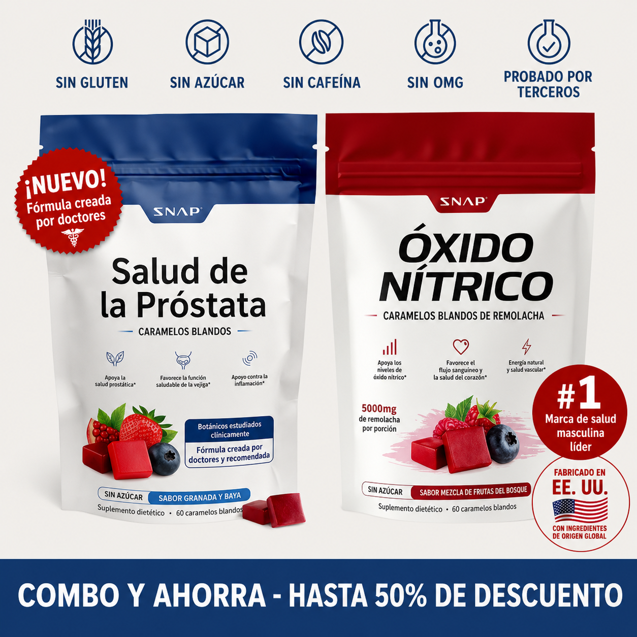 Dúo Gomitas Prostate Health + Óxido Nítrico