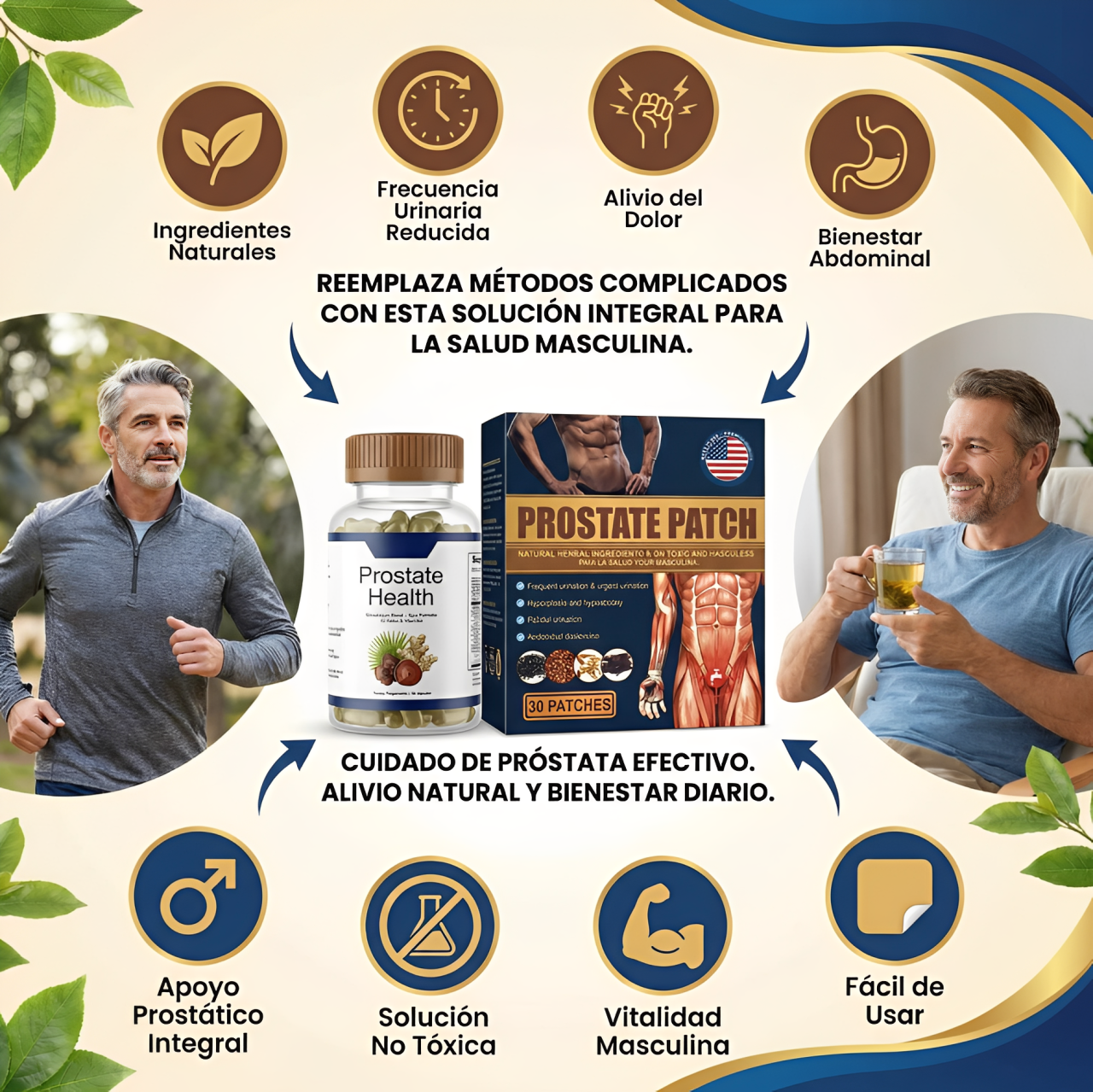 Dúo Prostático - Cápsulas PROSTATE Health + PROSTATE PATCH
