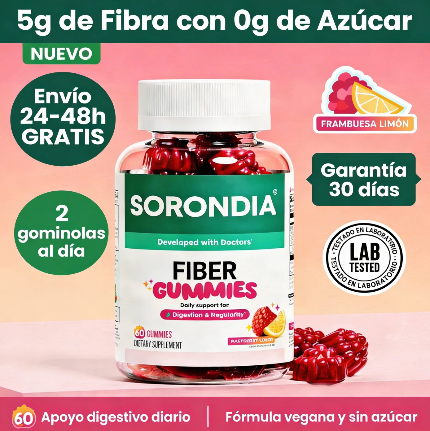 Gomitas de fibra (Pack de 60 Gomitas)