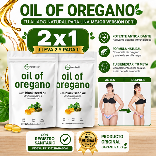 ACEITE DE ORÉGANO | Antiparasitario Natural, Anticandidiasis y Antioxidante - oferta 2x1