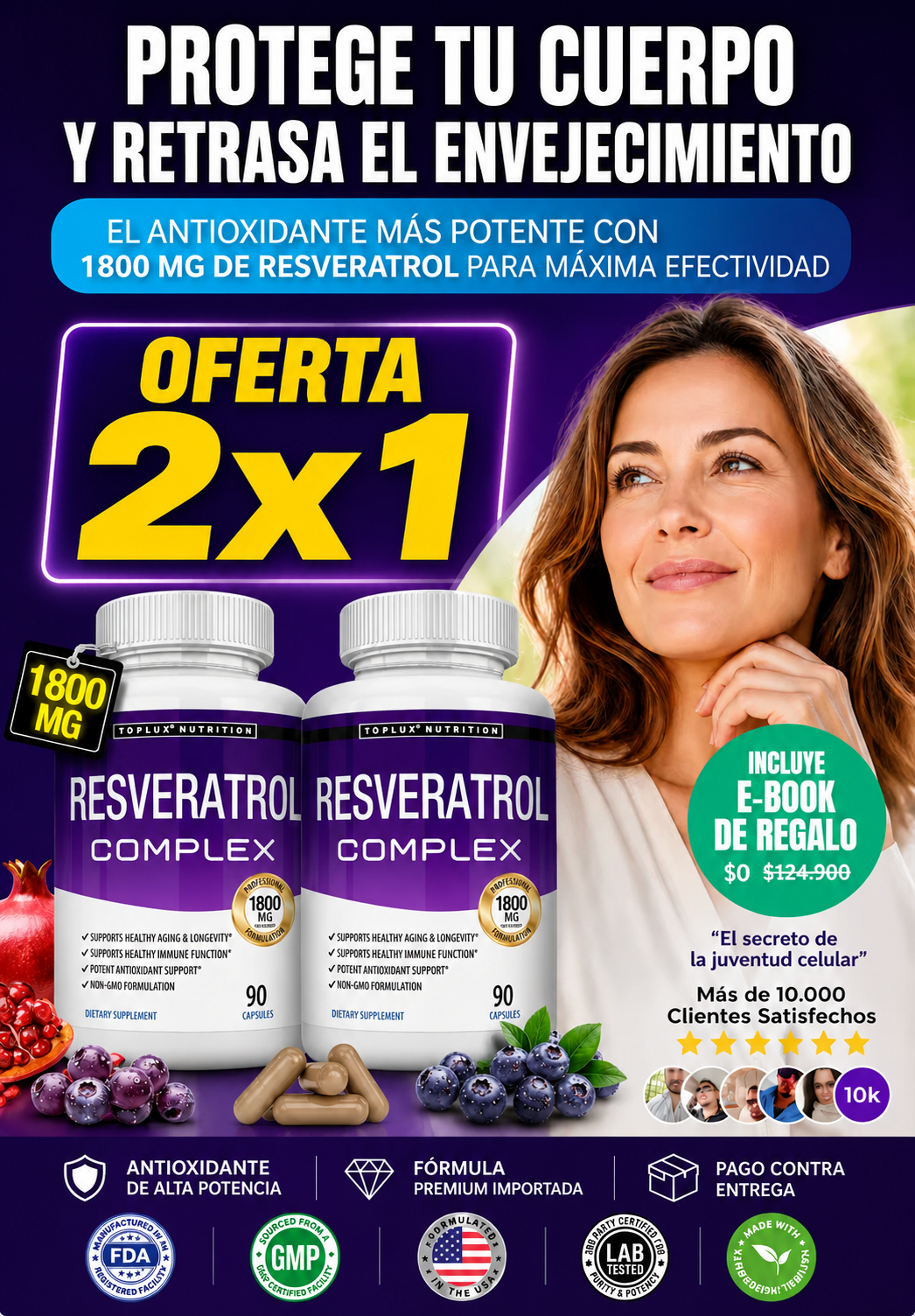 RESVERATROL TOPLUX - OFERTA 2X1