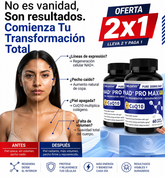 NAD+Pro Max | Apoyo a la Energía y Rejuvenecimiento Celular | oferta2x1