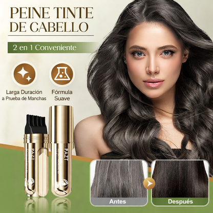✨ Peine Tinte 2en1 para Canas - Cobertura Rápida y Natural, Sin Productos Químicos Agresivos, Fácil de Usar en Casa 🌿📦