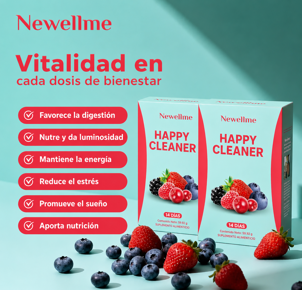 NEWELLME HAPPY CLEANER – RUTINA FRUTAL DE 14 DÍAS