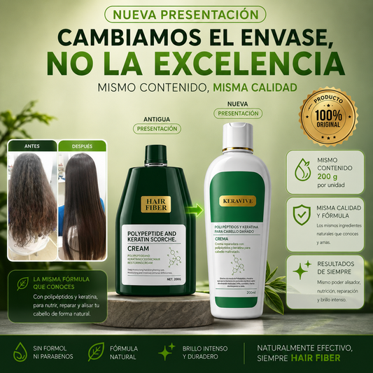 Crema Reparadora con Péptidos, Queratina y Extractos Botánicos