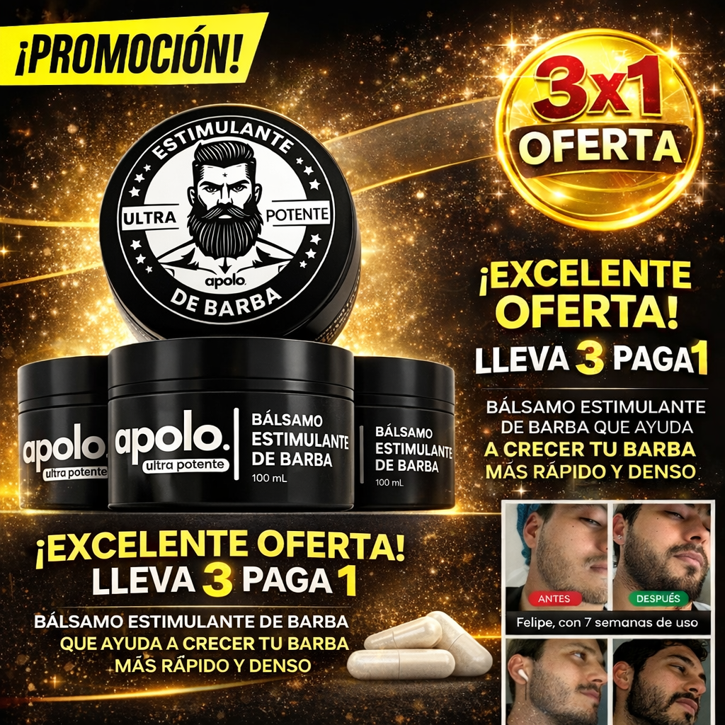 APOLO ULTRA POTENTE MINOXIDIL - OFERTA 3X1