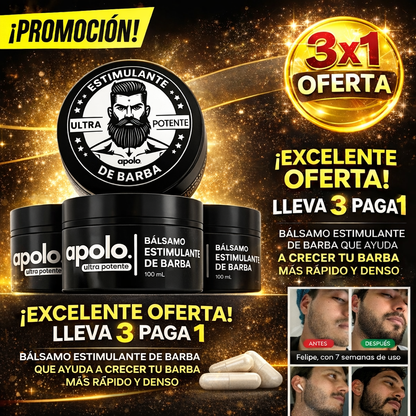 APOLO ULTRA POTENTE MINOXIDIL - OFERTA 3X1