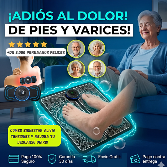 Combo Masajeador de Pies + Mini Massage Stick Recargable