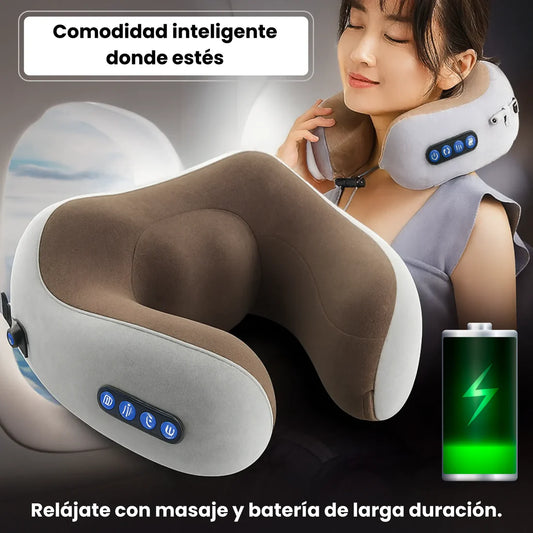 Masajeador Cervical Eléctrico 360° Almohada de Cuello y Espalda
