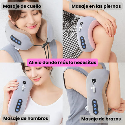 Masajeador Cervical Eléctrico 360° Almohada de Cuello y Espalda