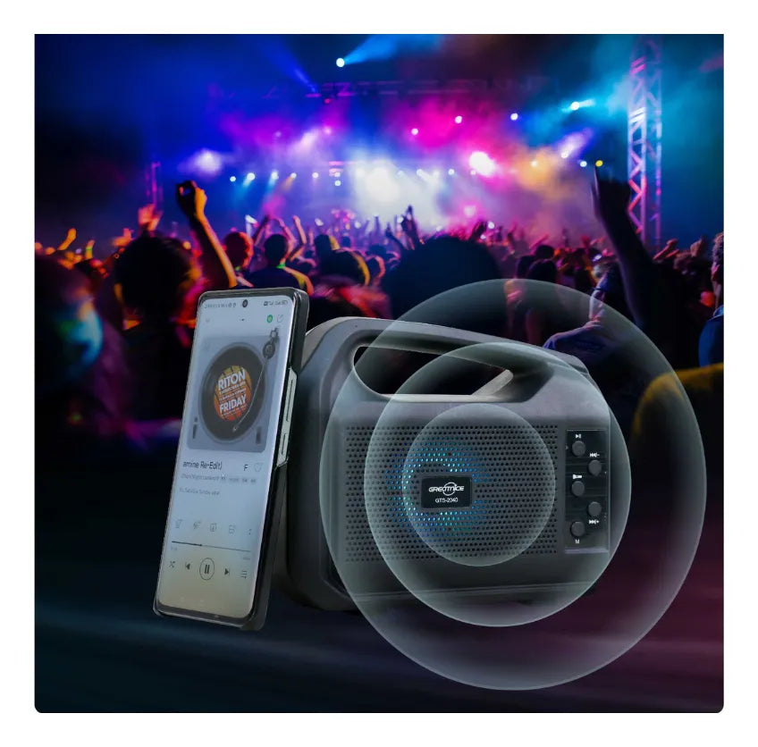 Parlante Multifuncional Solar inteligente con cargador de celular