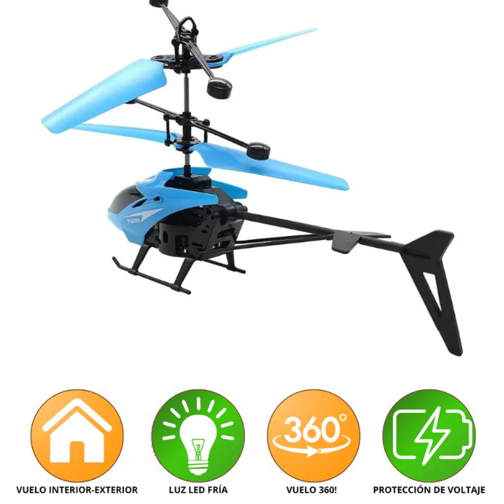 HELICÓPTERO VOLADOR CON SENSOR - Diversión que despega