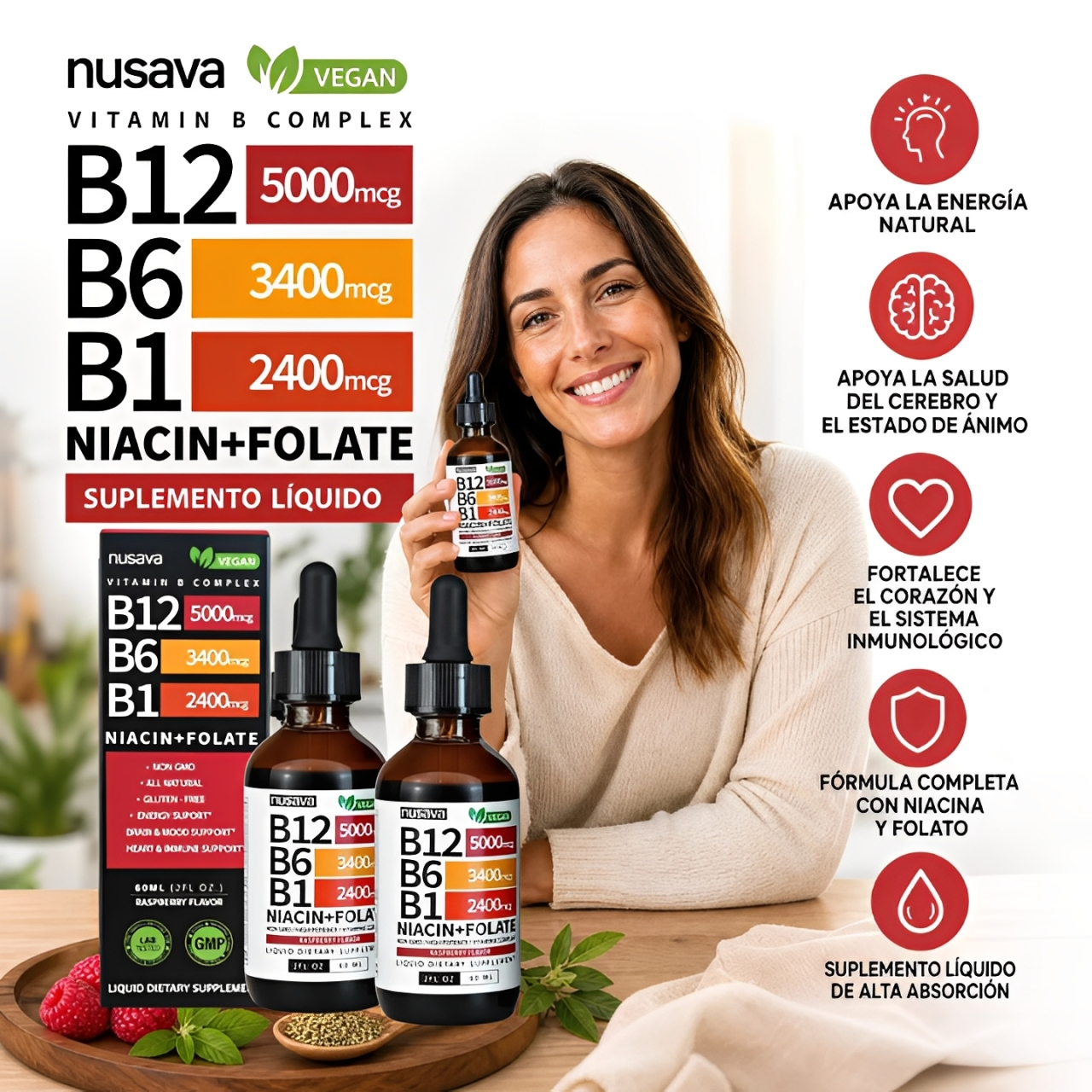 VITAMINA B12 NUSAVA - OFERTA 2X1