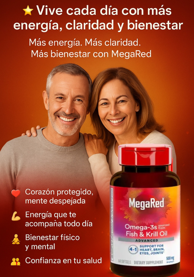 MegaRed – Apoya tu corazón con Omega-3 de alta absorción