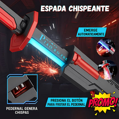 Espada LED con Humo y Chispas – Súper Realista