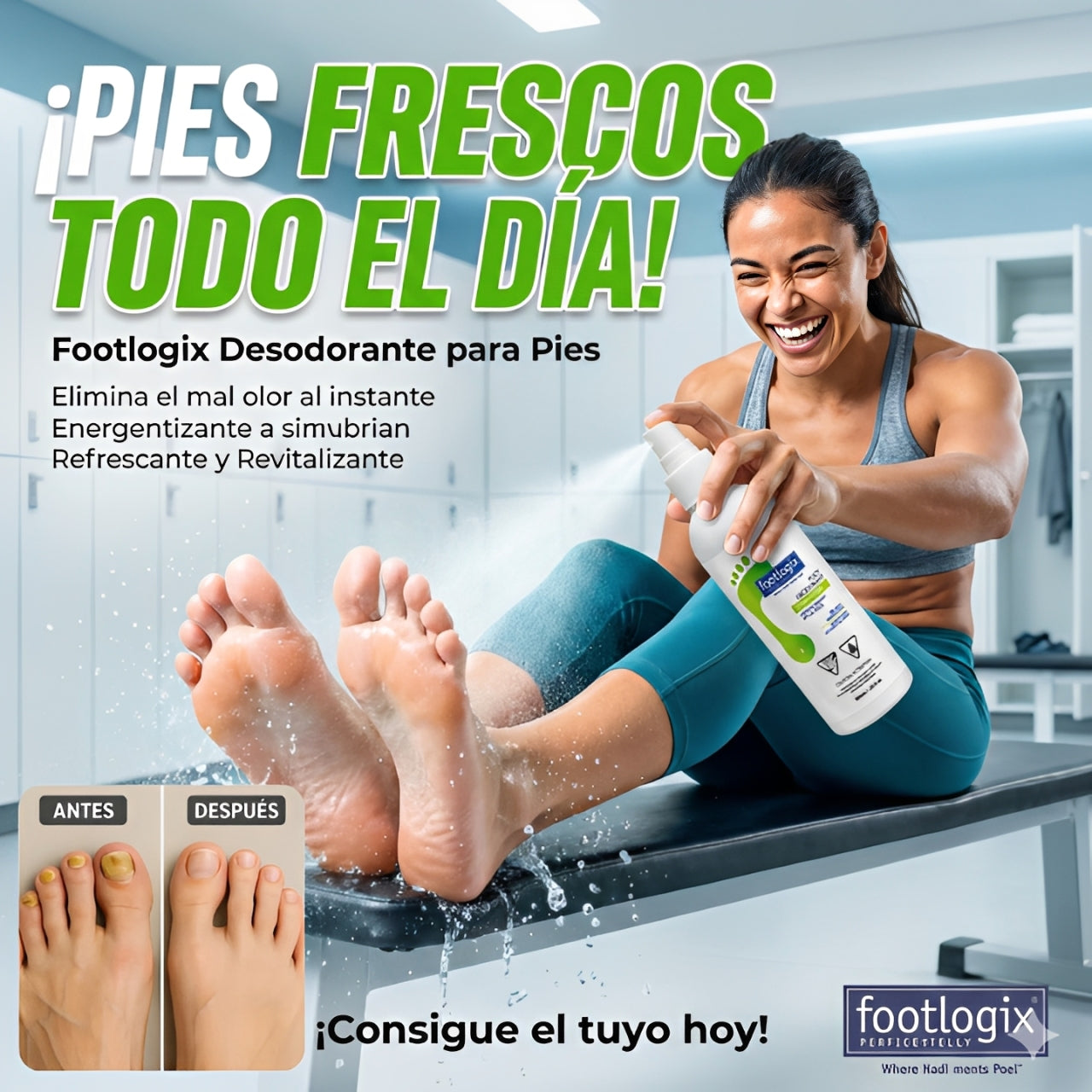 DESODORANTE EN SPRAY PARA PIES - oferta 2x1 solo hoy