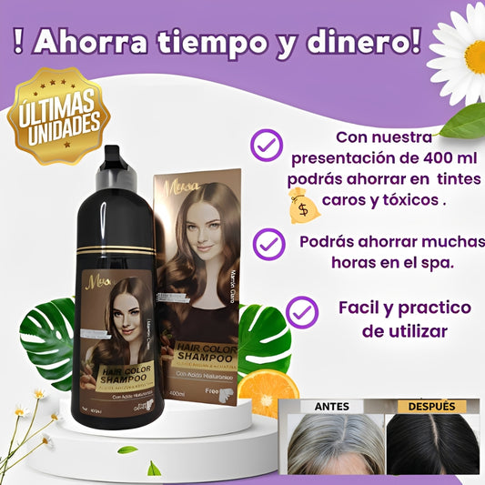 🌿 Shampoo Tinte Cubre Canas sin Amoníaco | Color Natural y Cuidado del Cabello en Minutos
