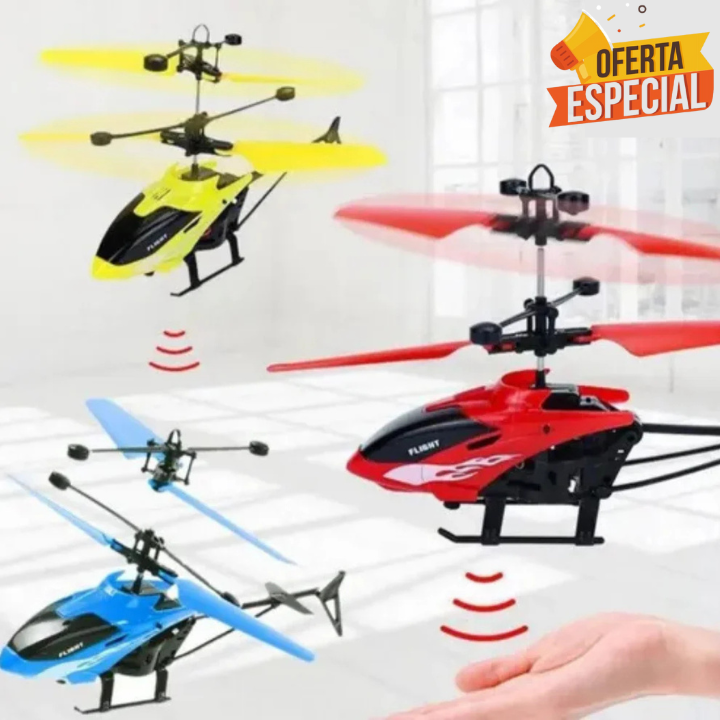 HELICÓPTERO VOLADOR CON SENSOR - Diversión que despega