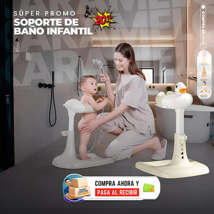 SOPORTE DE DUCHA PARA BEBE EN FORMA DE PATO