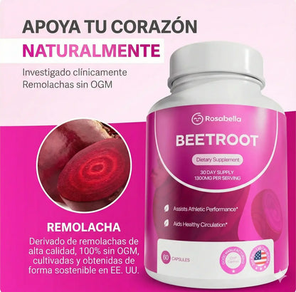 Remolacha en Cápsulas | Energía y Salud Cardiaca 💊❤️ ¡OFERTA 2x1 SOLO HOY!🔥