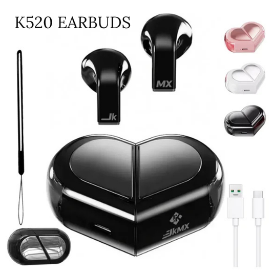 Auriculares inalámbricos con estuche convertible en forma de corazón