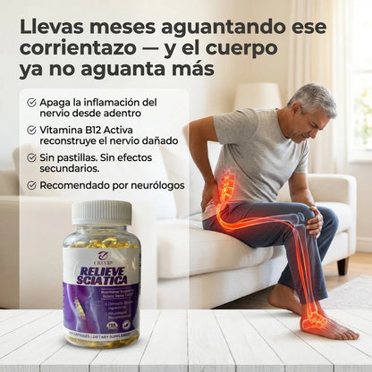 Relieve Sciatica - Adios al dolor en el nervio ciatico, espalda, calambres.
