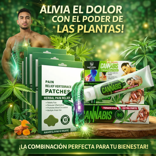 Combo Bienestar: Parches de jengibre + Gel de Cannabis para un Alivio Profundo y Duradero