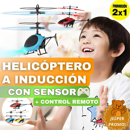 HELICÓPTERO VOLADOR CON SENSOR Y CONTROL REMOTO - OFERTA 2X1 SOLO POR HOY