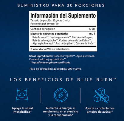 Gotas Herbales Blue Burn: Apoyo Metabólico y Control de Peso