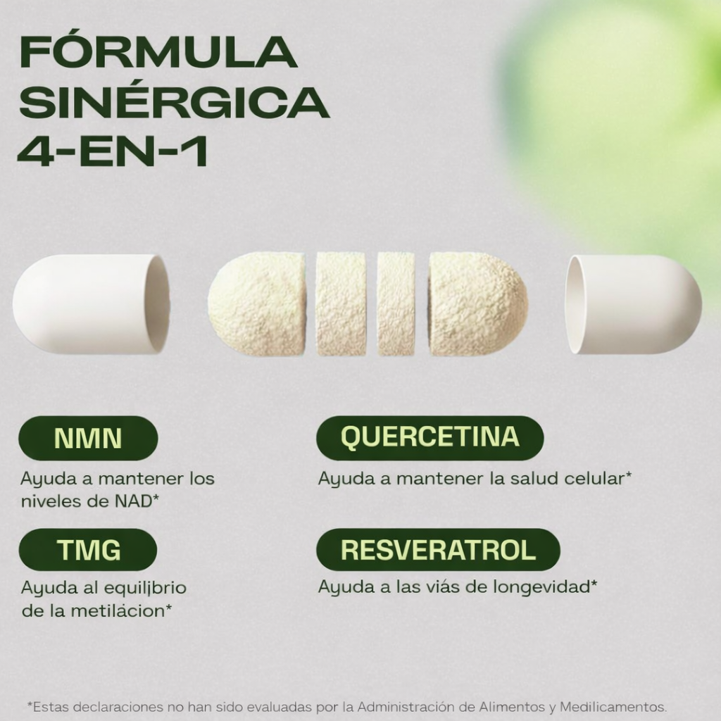 Suplemento NAD+ 4 en 1 | Más energía y mejor rendimiento